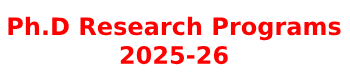 Admission Ph.D.